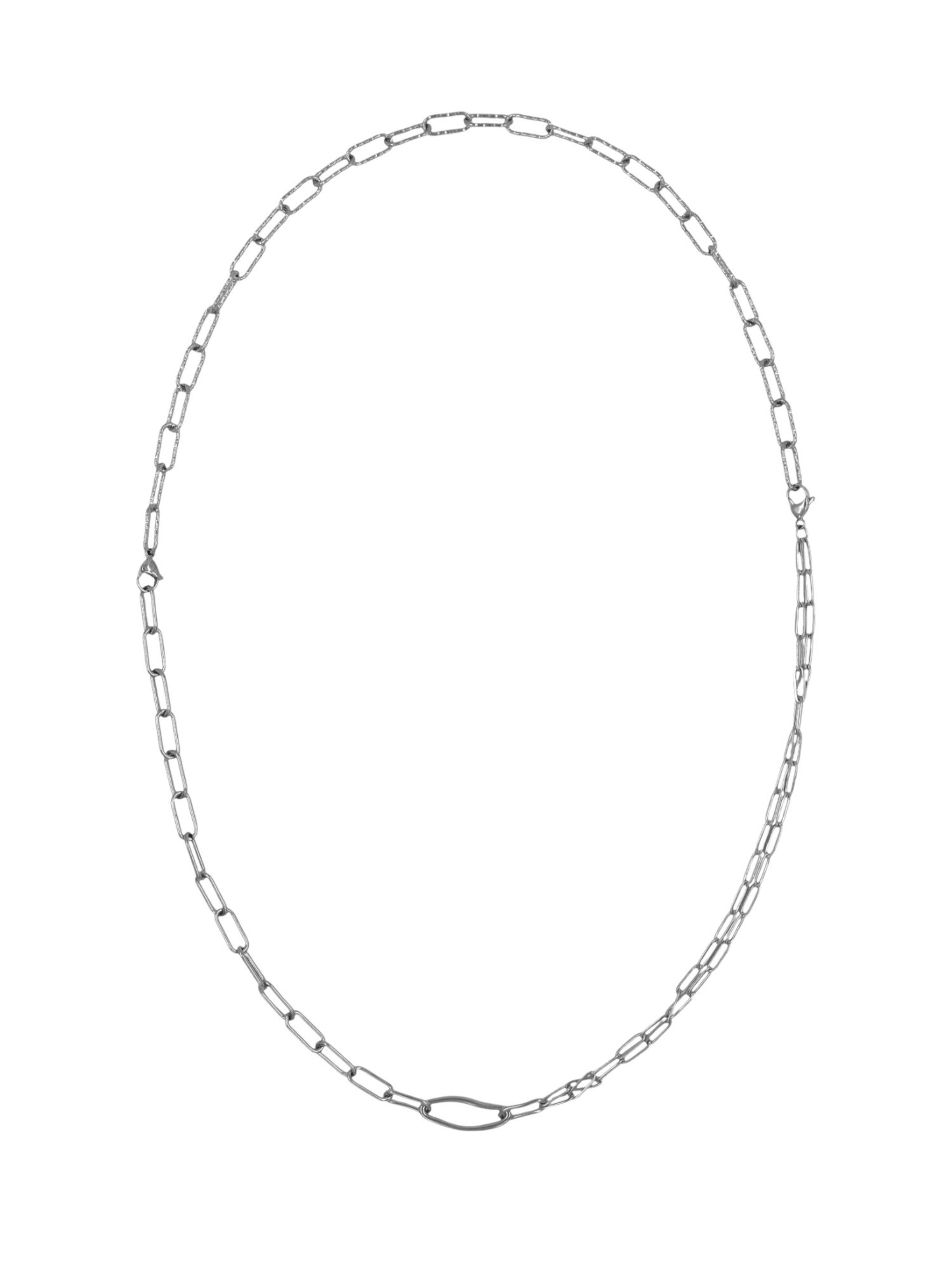 Fräulein Wunder Kette 'Bicolor Kette Edelstahl XL Silber'‌‌‌‌‌‌ in Silber: Vorderseite