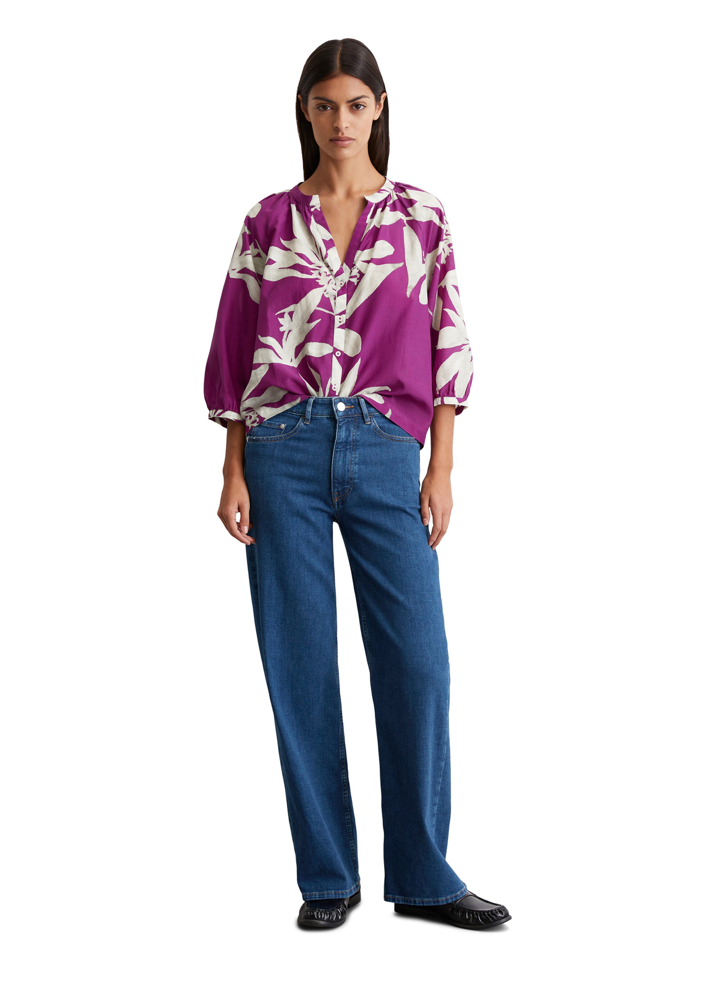 Marc O'Polo Bluse 'Muster-Favorit' in Lila