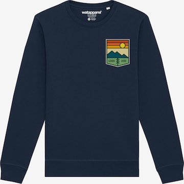 Sweat-shirt ' Good Vibe ' Watapparel en bleu : devant