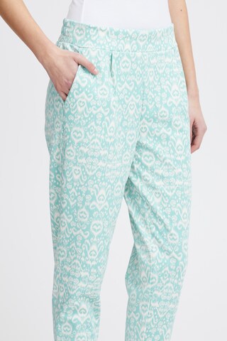 ICHI Ozke Hlače z naborki 'IHKate' | modra barva