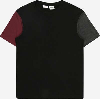 Urban Classics Kids Shirt in grau / bordeaux / schwarz, Produktansicht