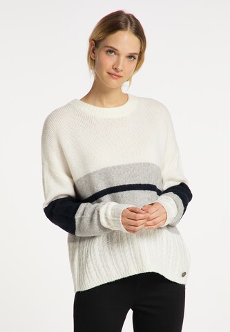 DreiMaster Maritim Sweater in White: front