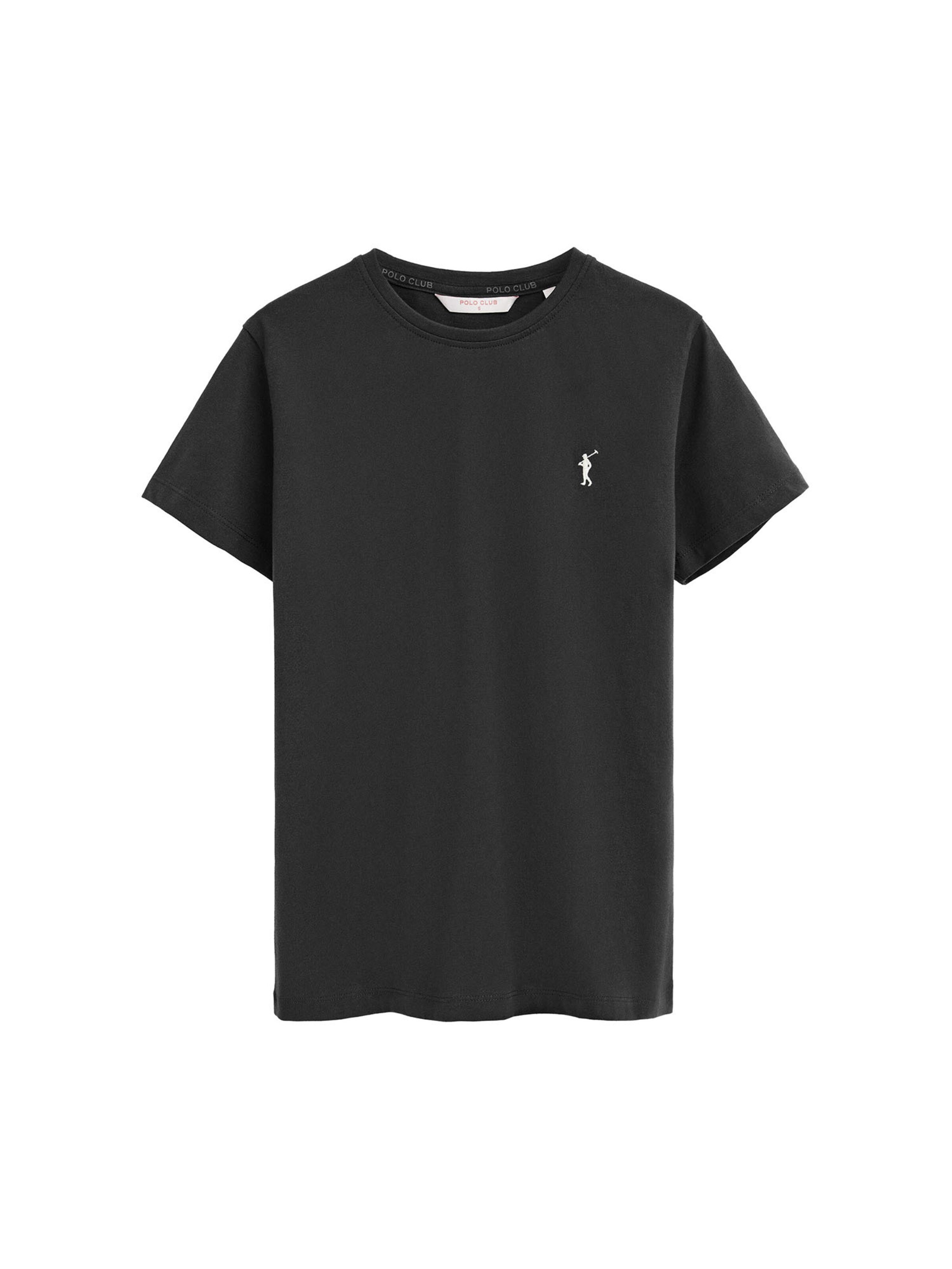 Polo Club Shirt in Black: front