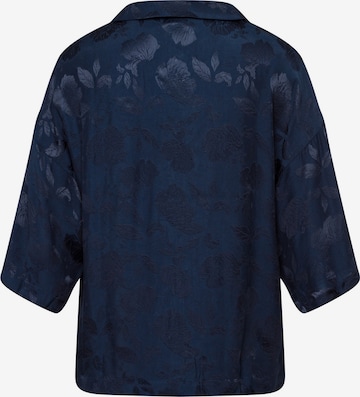 Hanro Pajama Shirt ' Valene ' in Blue