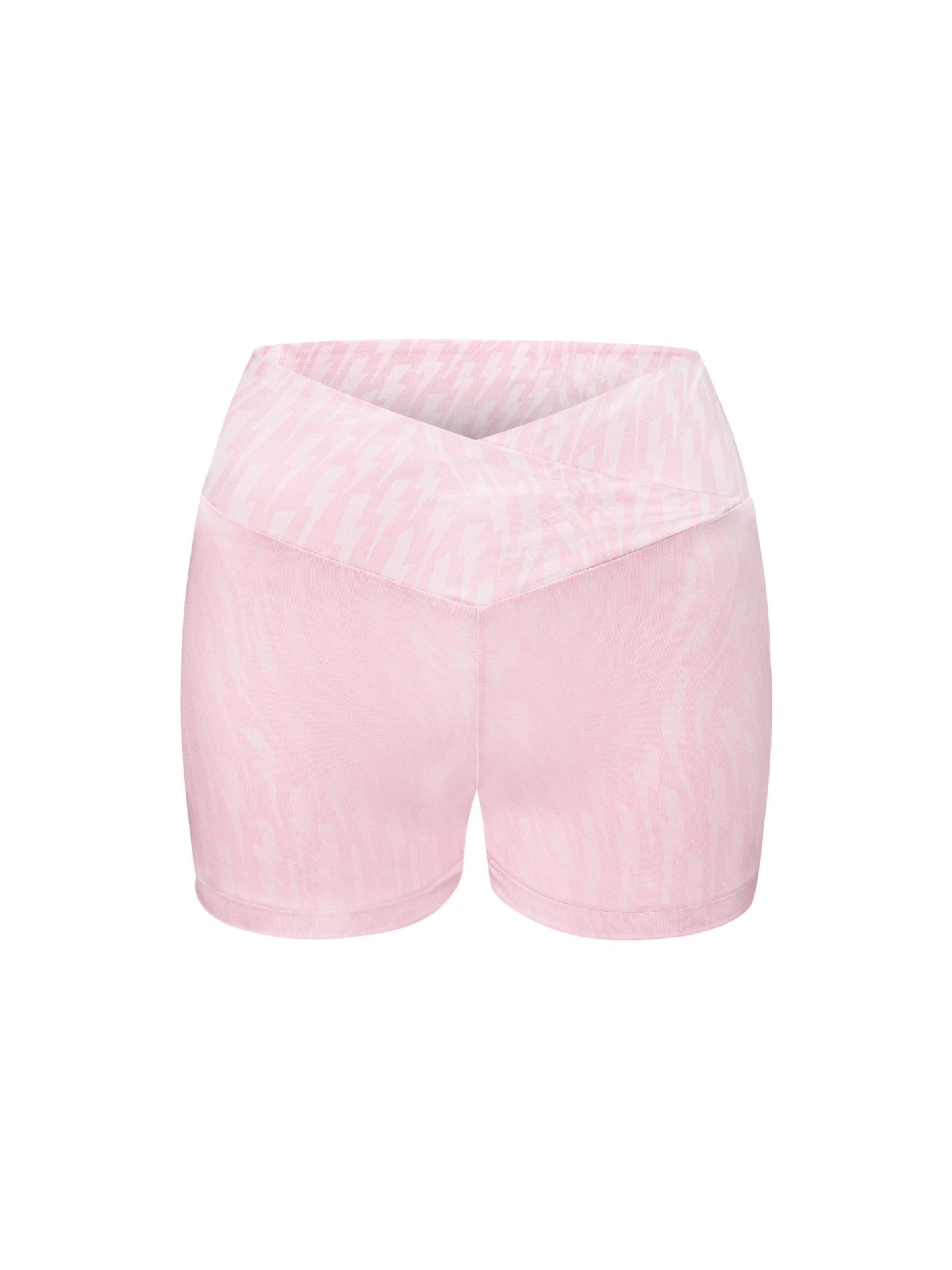 EKCENTRIK Slimfit Sportbroek in Roze: voorkant