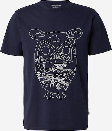 zils KnowledgeCotton Apparel T-Krekls: no priekšpuses