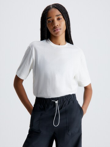 T-shirt fonctionnel Calvin Klein Sport en blanc : devant
