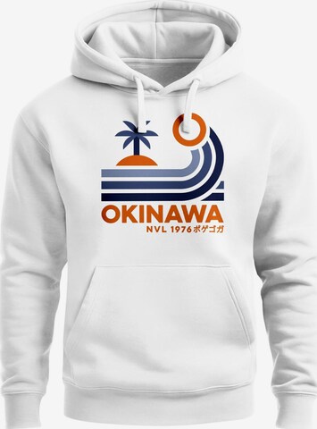 Neverless Sweatshirt 'Okinawa Sunrise' in Weiß: Vorderseite