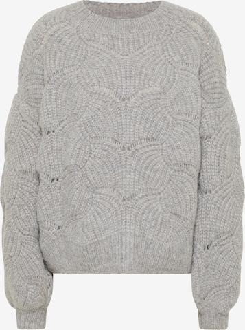 pelēks IZIA "Oversize" stila džemperis: no priekšpuses
