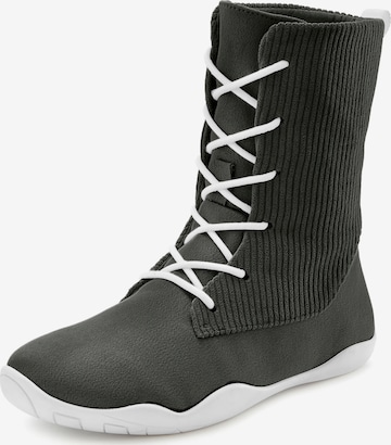 LASCANA Lace-Up Boots in Grey: front