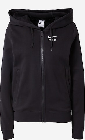 Nike Sportswear Sweat jacket 'Air' in Black: front