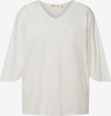 T-shirt Ulla Popken en blanc : devant