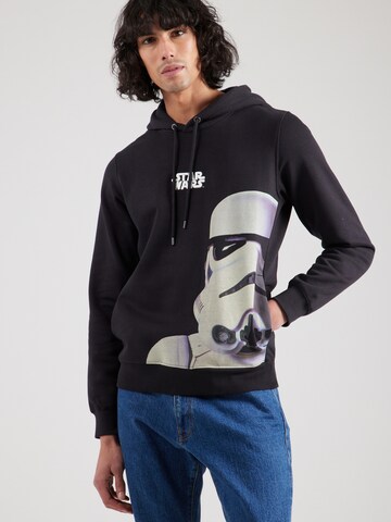 s.Oliver Sweatshirt 'Starwars' in Zwart: voorkant