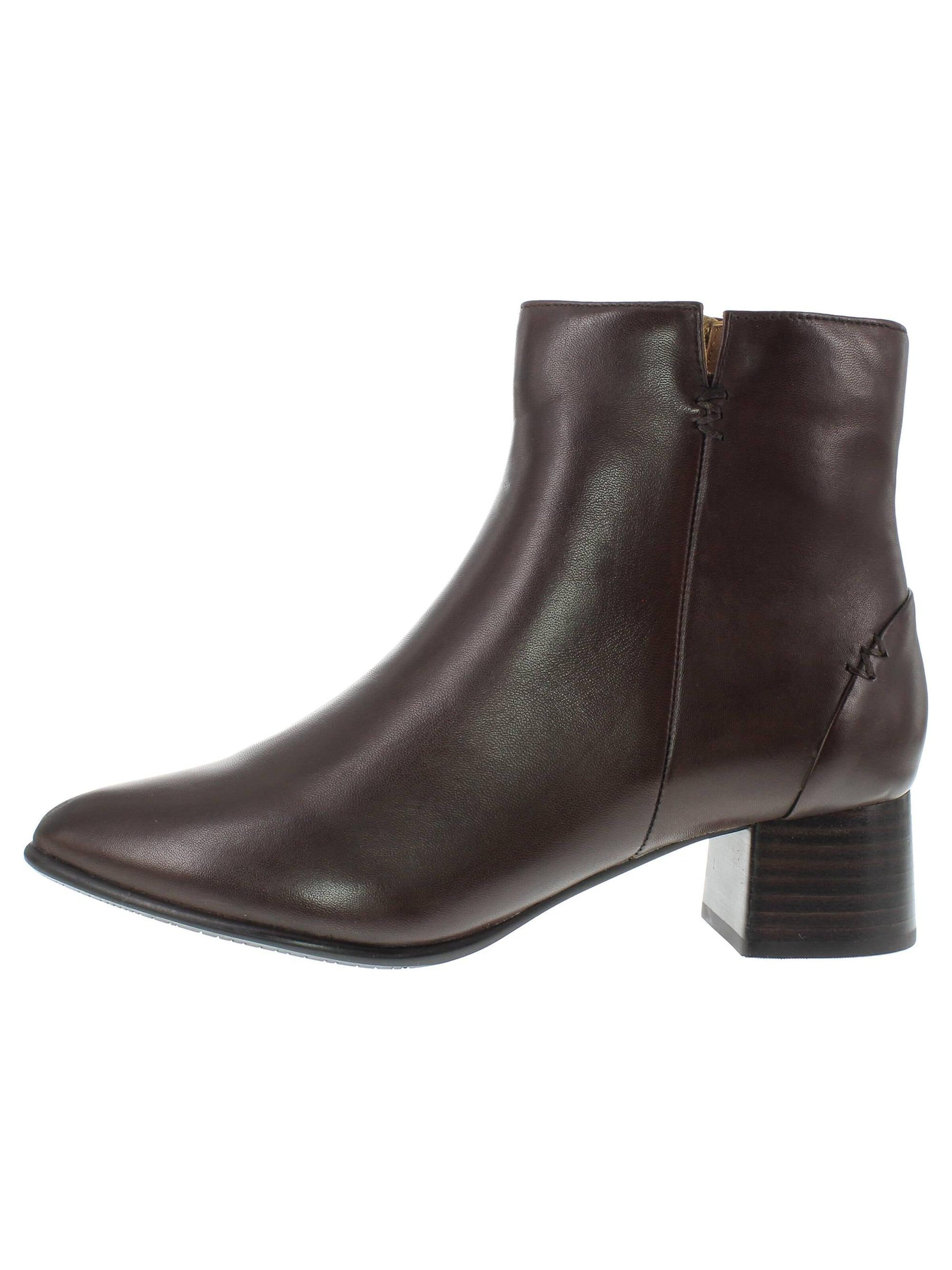 Everybody Booties 'LUDINA - Klassiker Silhouette mit komfortablen Blockabsatz' in Brown: front