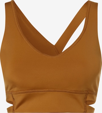 PUMA Bustier Sport bh in Bruin: voorkant