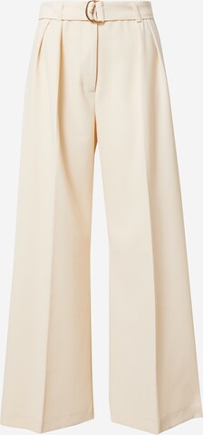Wide leg Pantaloni con piega frontale di Bardot in beige: frontale