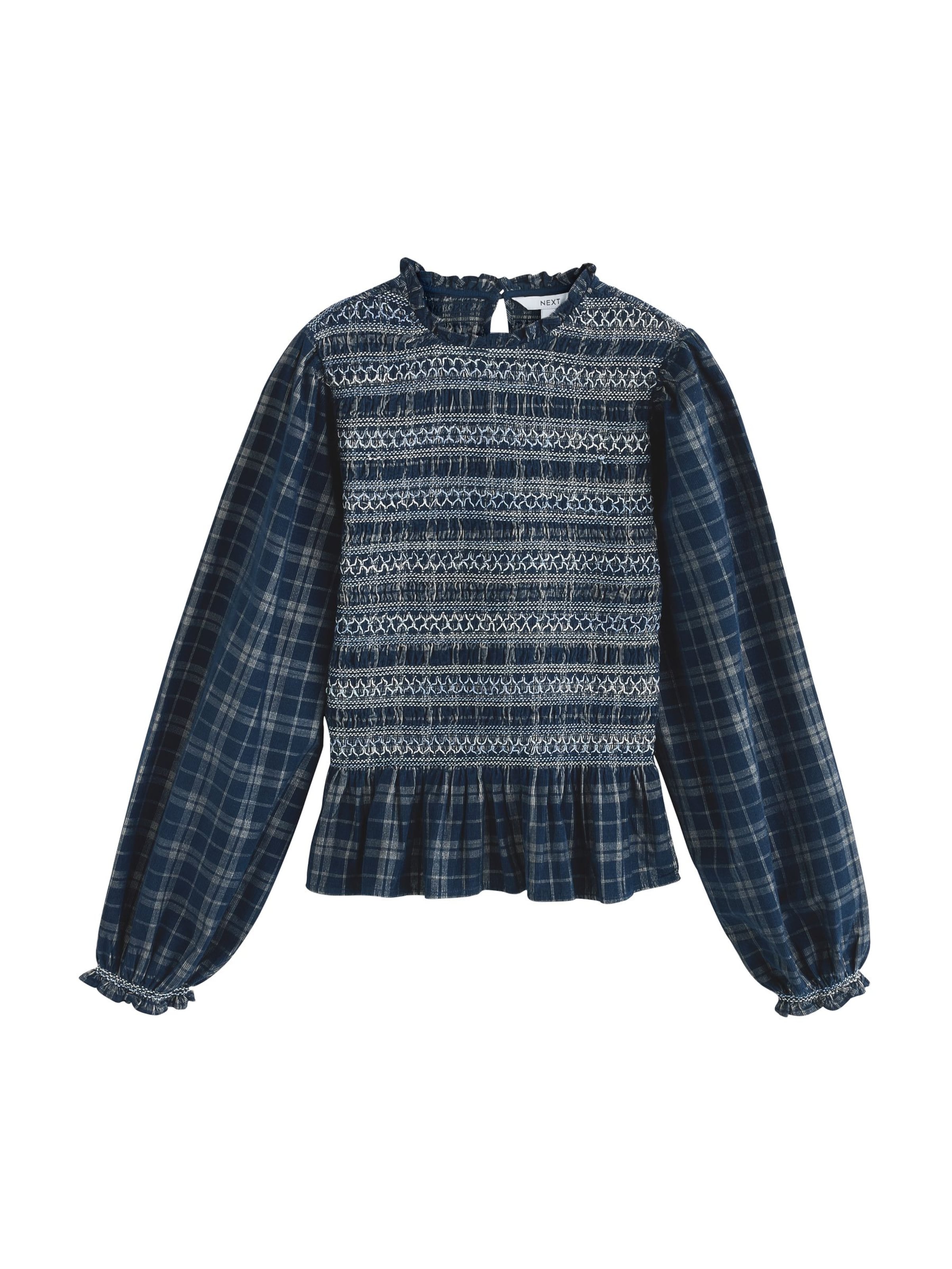 Next Bluse i blå: forside