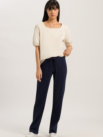 Hanro Loose fit Pants ' Natural Wear ' in Blue: front