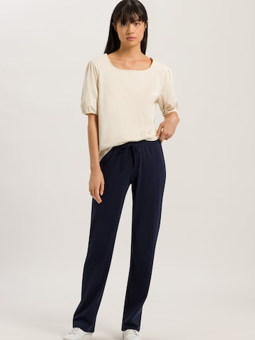 Hanro Loose fit Pants ' Natural Wear ' in Blue: front