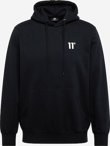 11 Degrees Sweatshirt in Zwart: voorkant