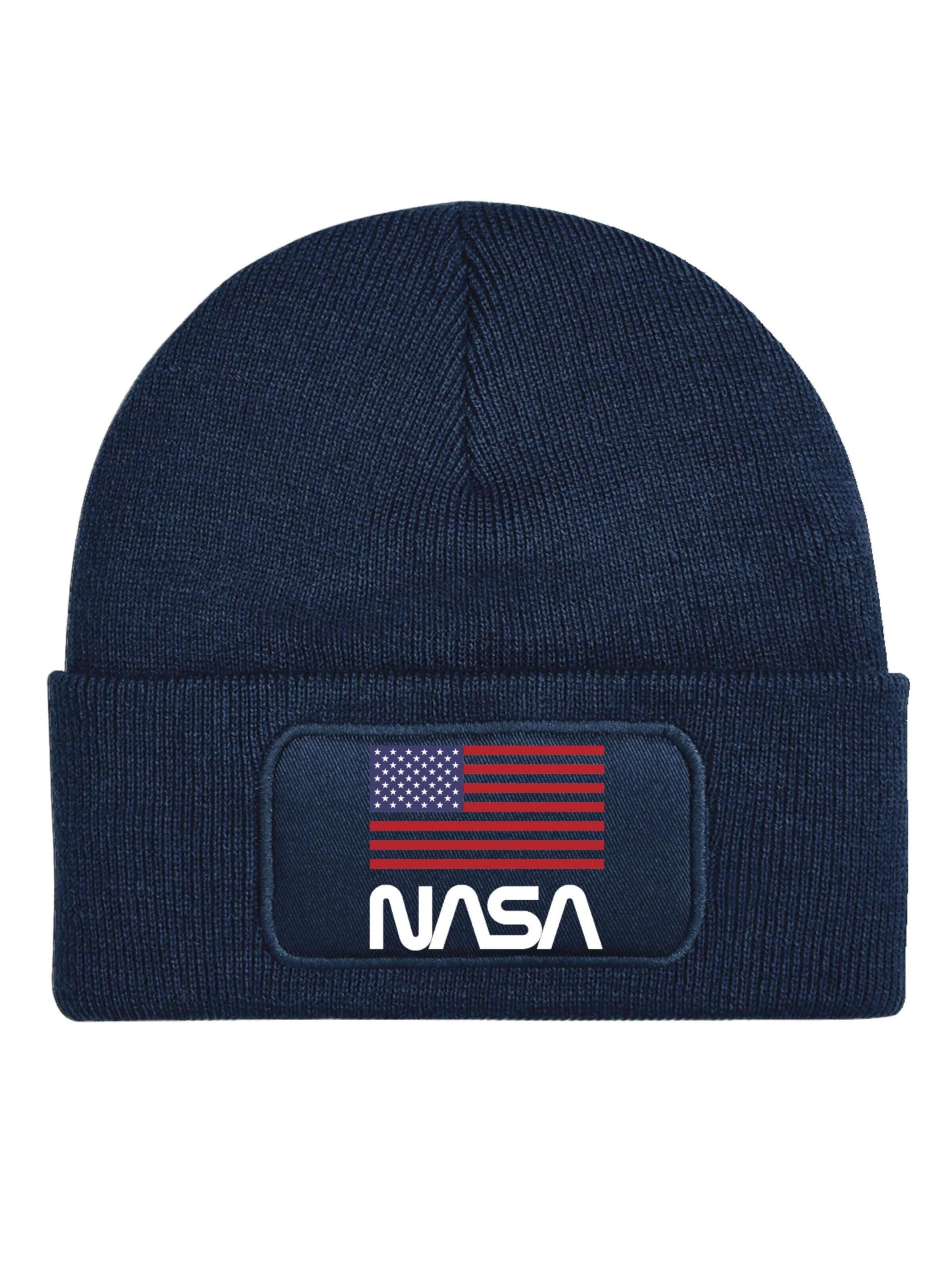 Youth Designz Mütze 'NASA USA'‌‌‌‌‌‌‌‌‌ in Blau: Vorderseite