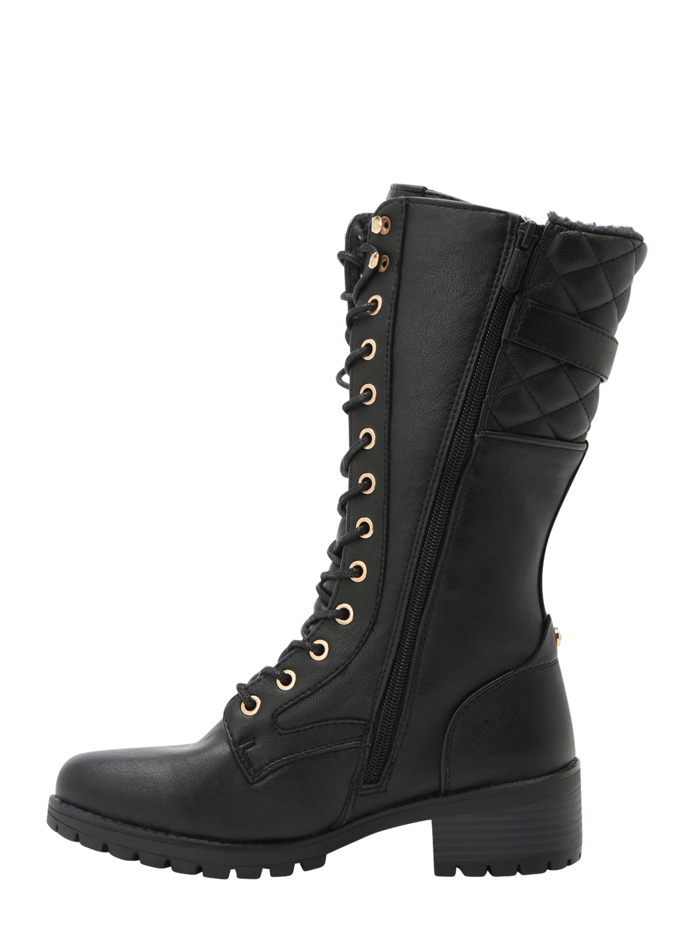 MUSTANG Schnürstiefel in Schwarz