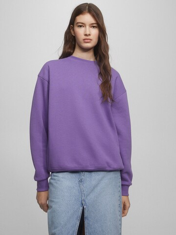 Pull&Bear Sweatshirt in Lila: Vorderseite