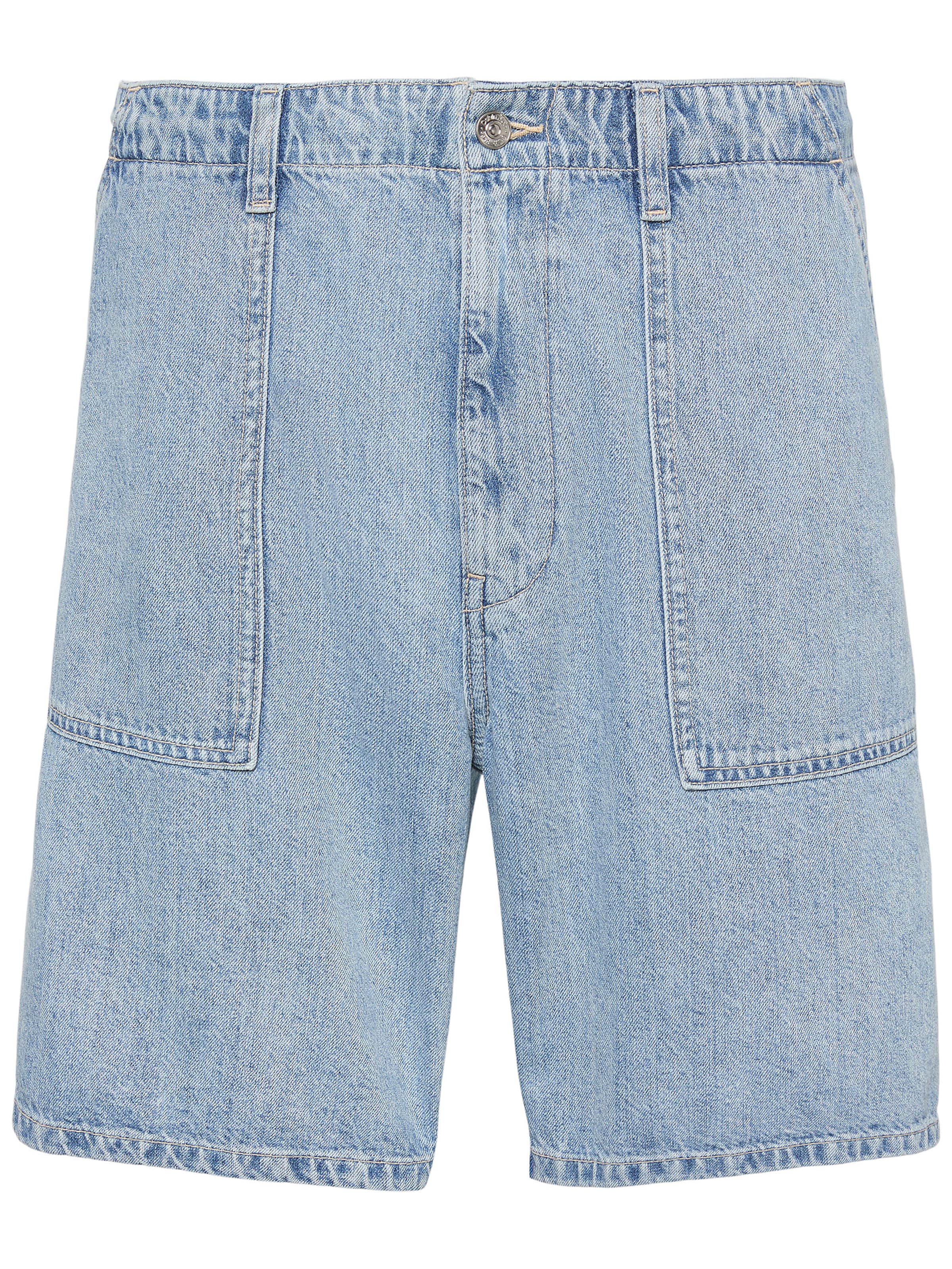 Calvin Klein Jeans Loosefit Shorts in Blau: Vorderseite