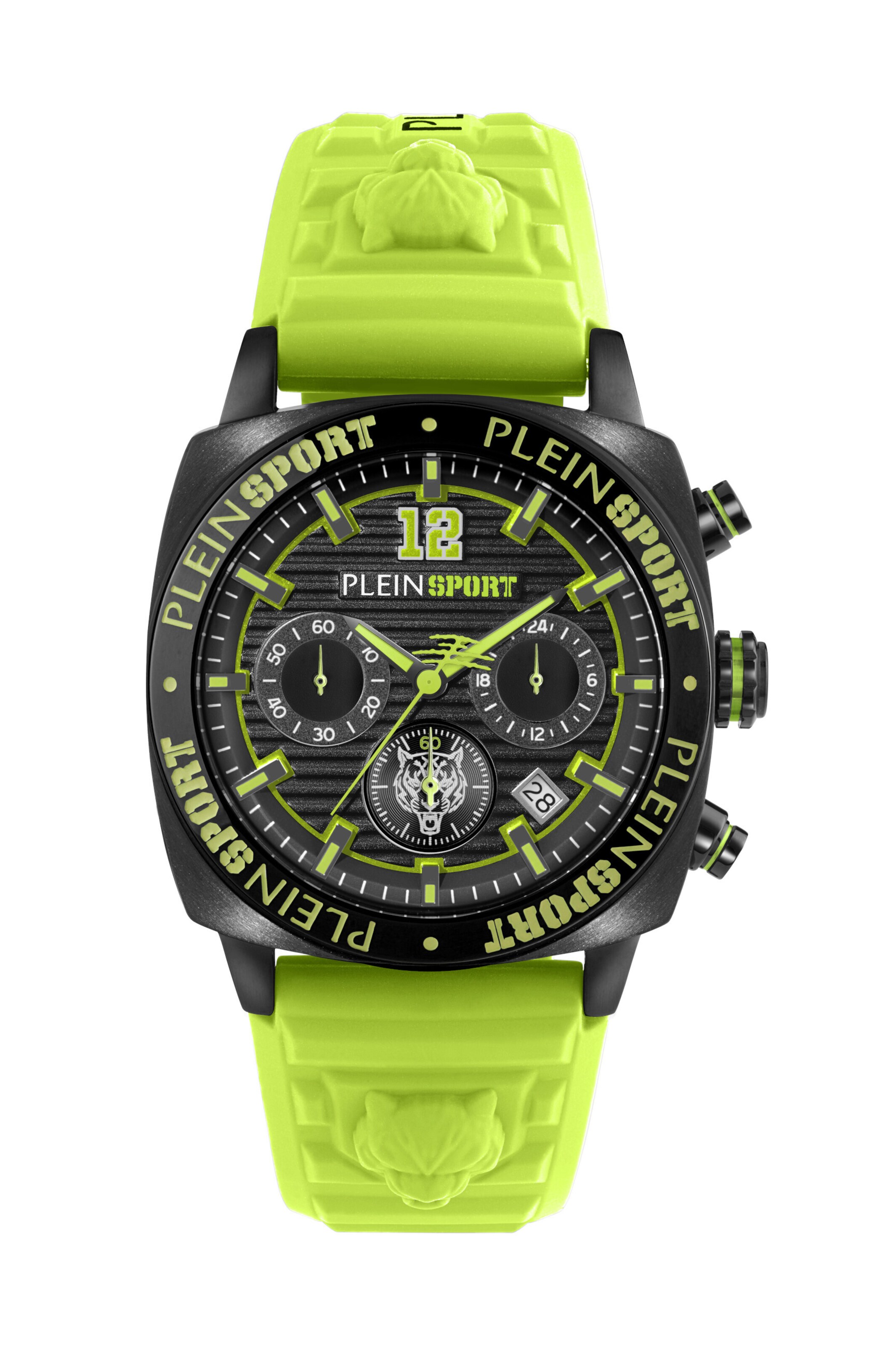 Plein Sport Sportuhr 'WILDCAT' in Grün: Vorderseite