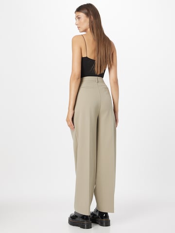 MADS NORGAARD COPENHAGEN Loose fit Pleat-Front Pants in Beige