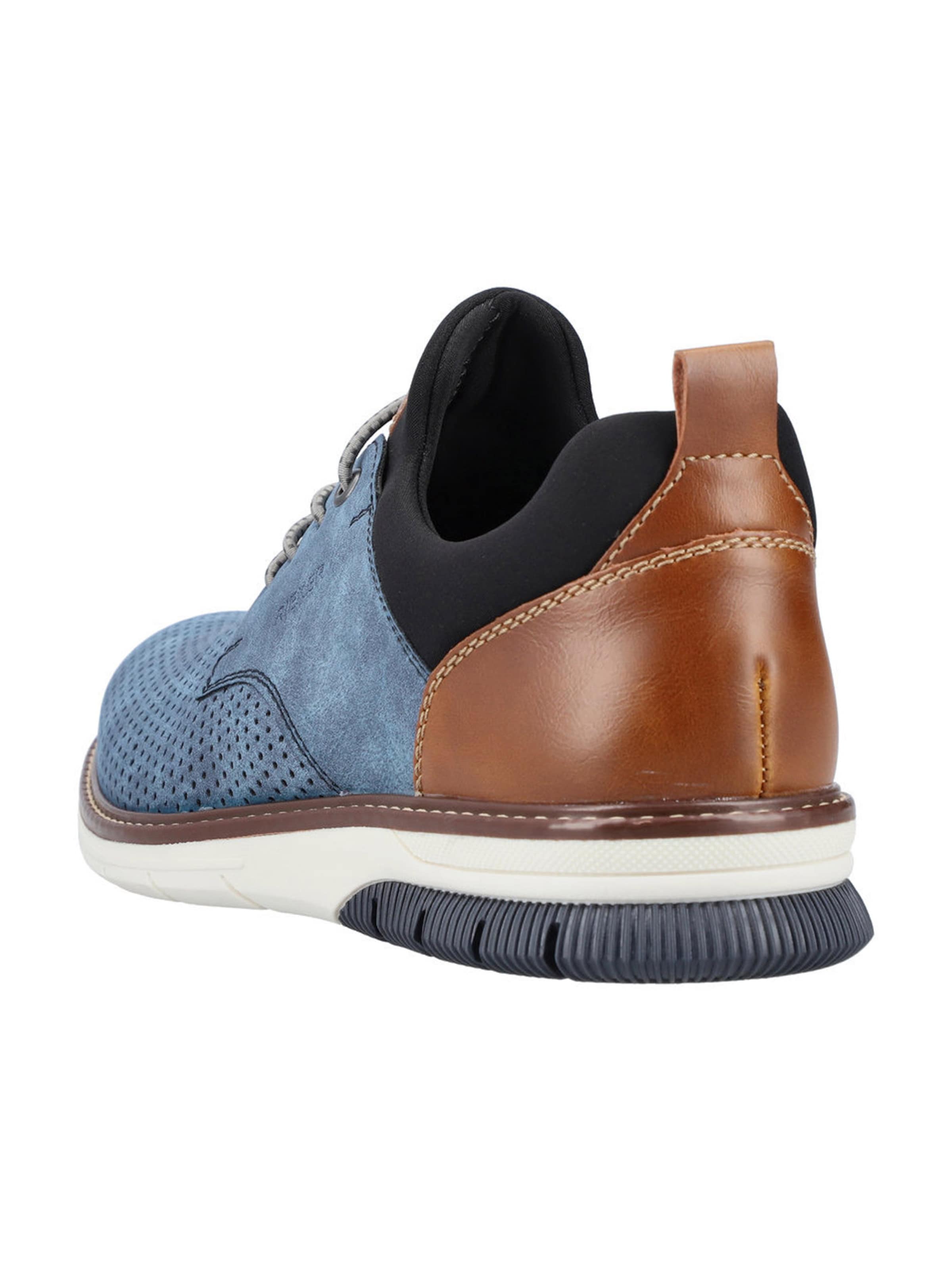 Männer Halbschuhe RIEKER Schnürschuh in Blaumeliert - VJ00617 Männer Halbschuhe RIEKER Schnürschuh in Blaumeliert - VJ00617