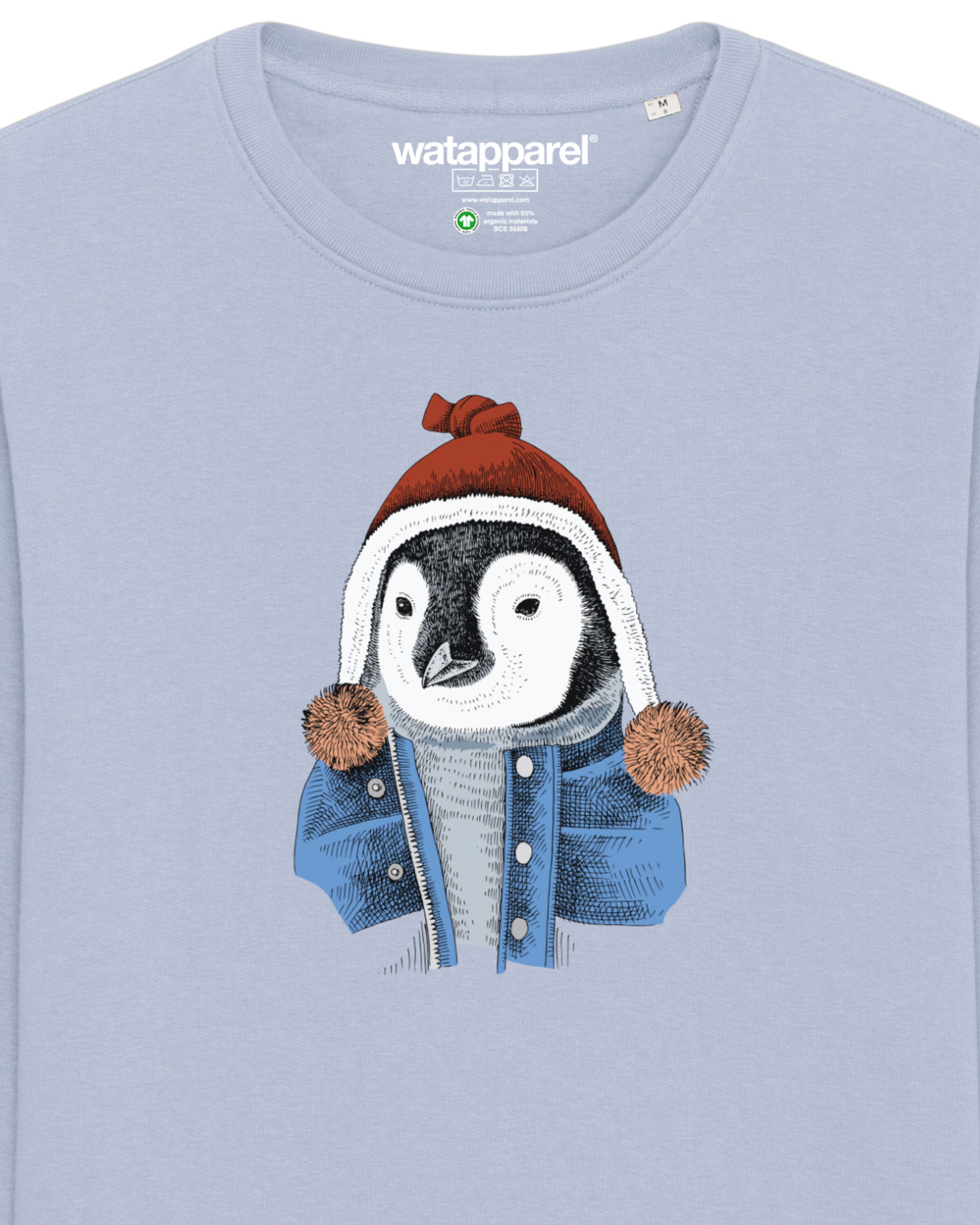 Watapparel Sweatshirt 'Pinguin' in Blauw