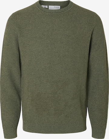 Pull-over 'Ross' SELECTED en vert : devant