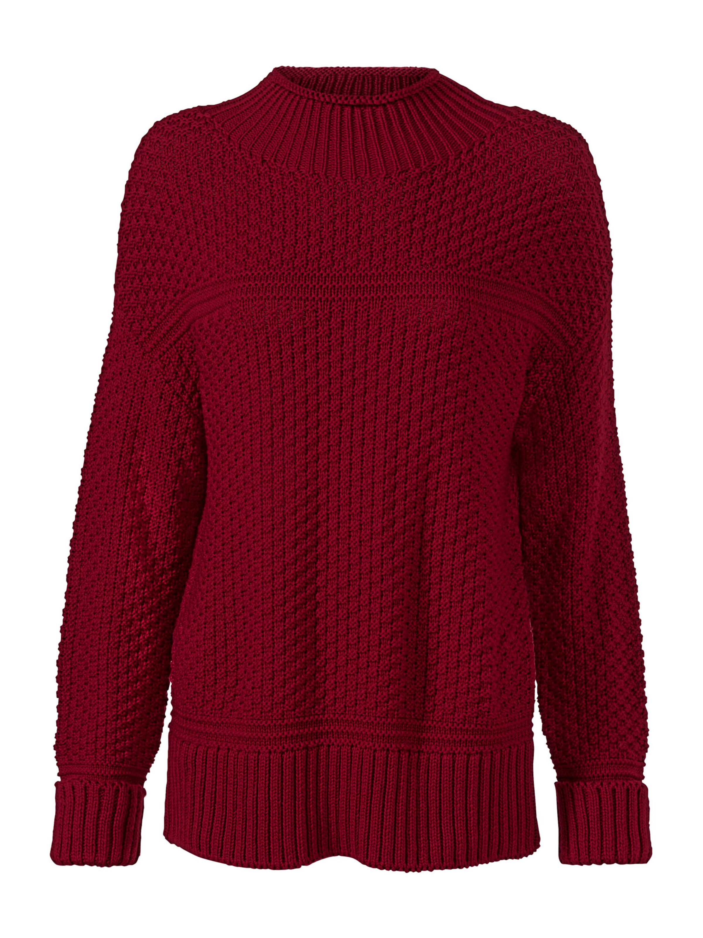 Pulover de la heine pe roșu: față