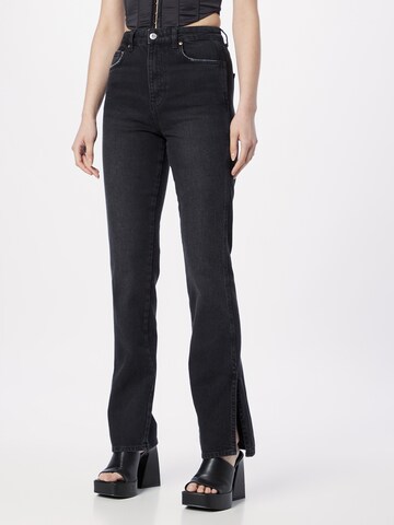 Gina Tricot Regular Jeans in Zwart: voorkant