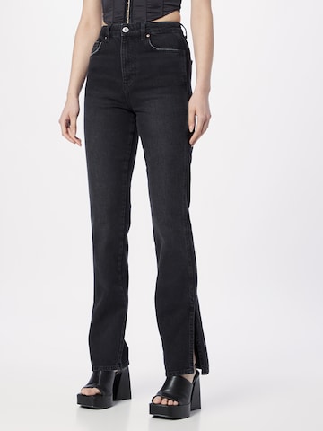 Gina Tricot Regular Jeans in Black: front