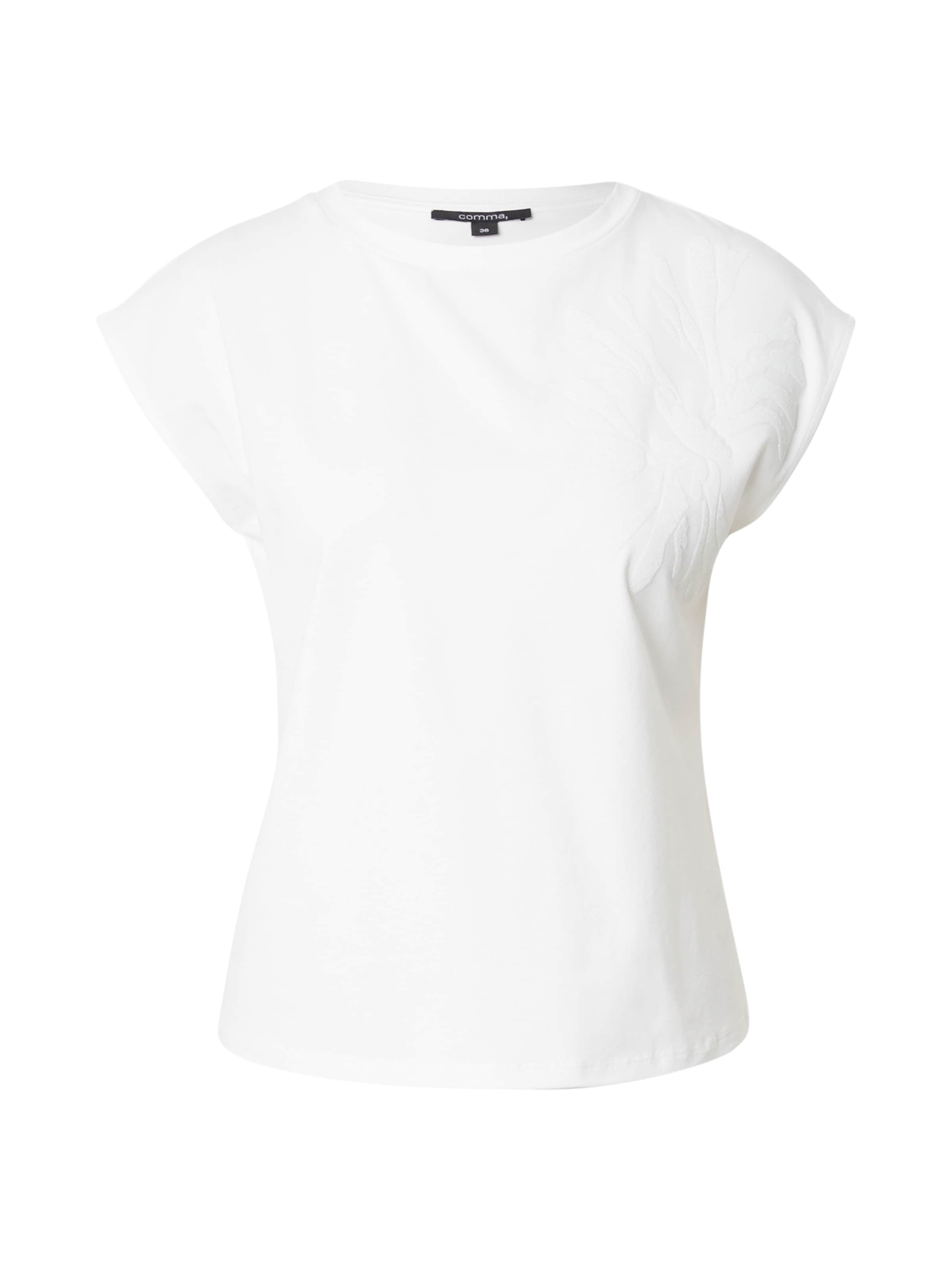 COMMA Koszulka w kolorze biały: przód