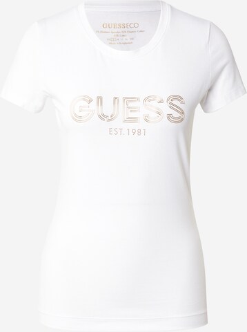 T-shirt GUESS en blanc : devant