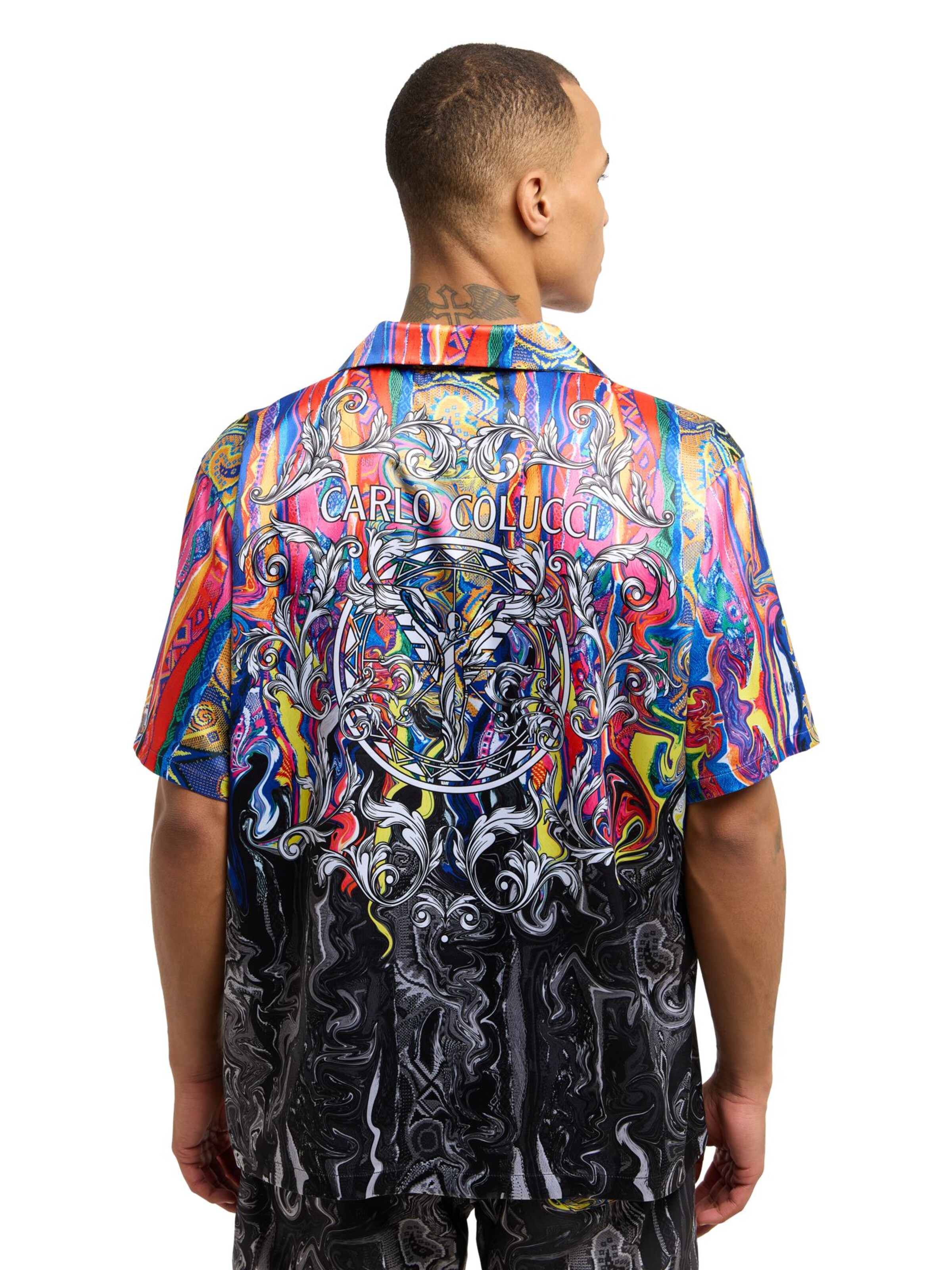 Carlo Colucci Regular fit Button Up Shirt 'Delvai' in Mixed colors