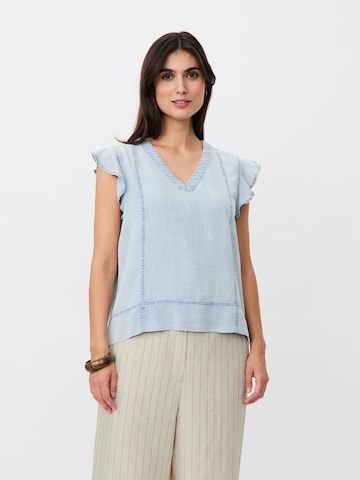 Chemisier 'MaDalali' Masai en bleu : devant
