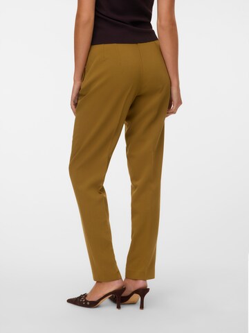 VERO MODA Tapered Pleated Pants 'VMZoey' in Brown