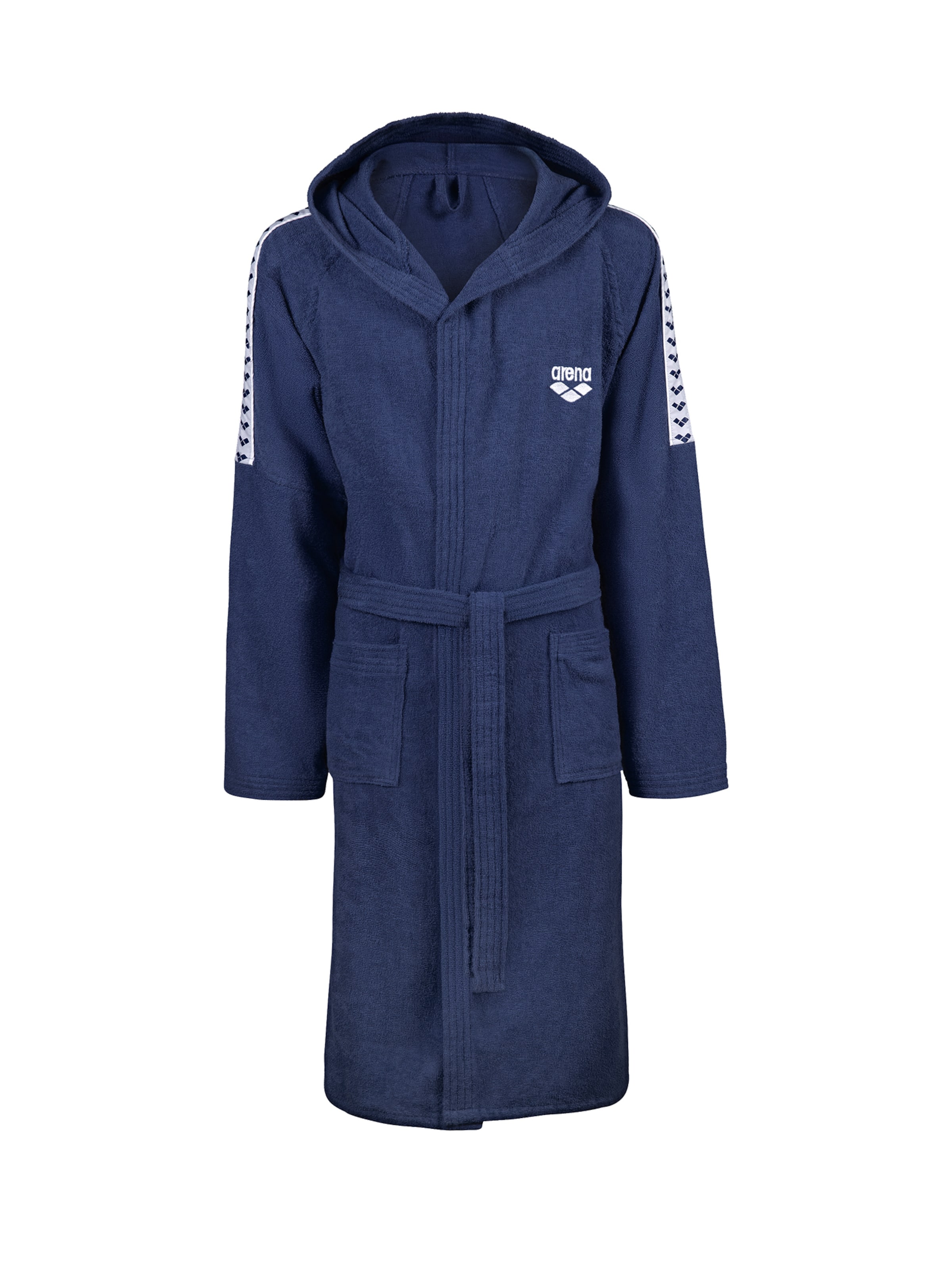 ARENA Bademantel 'TEAM STRIPE' in Blau: Vorderseite