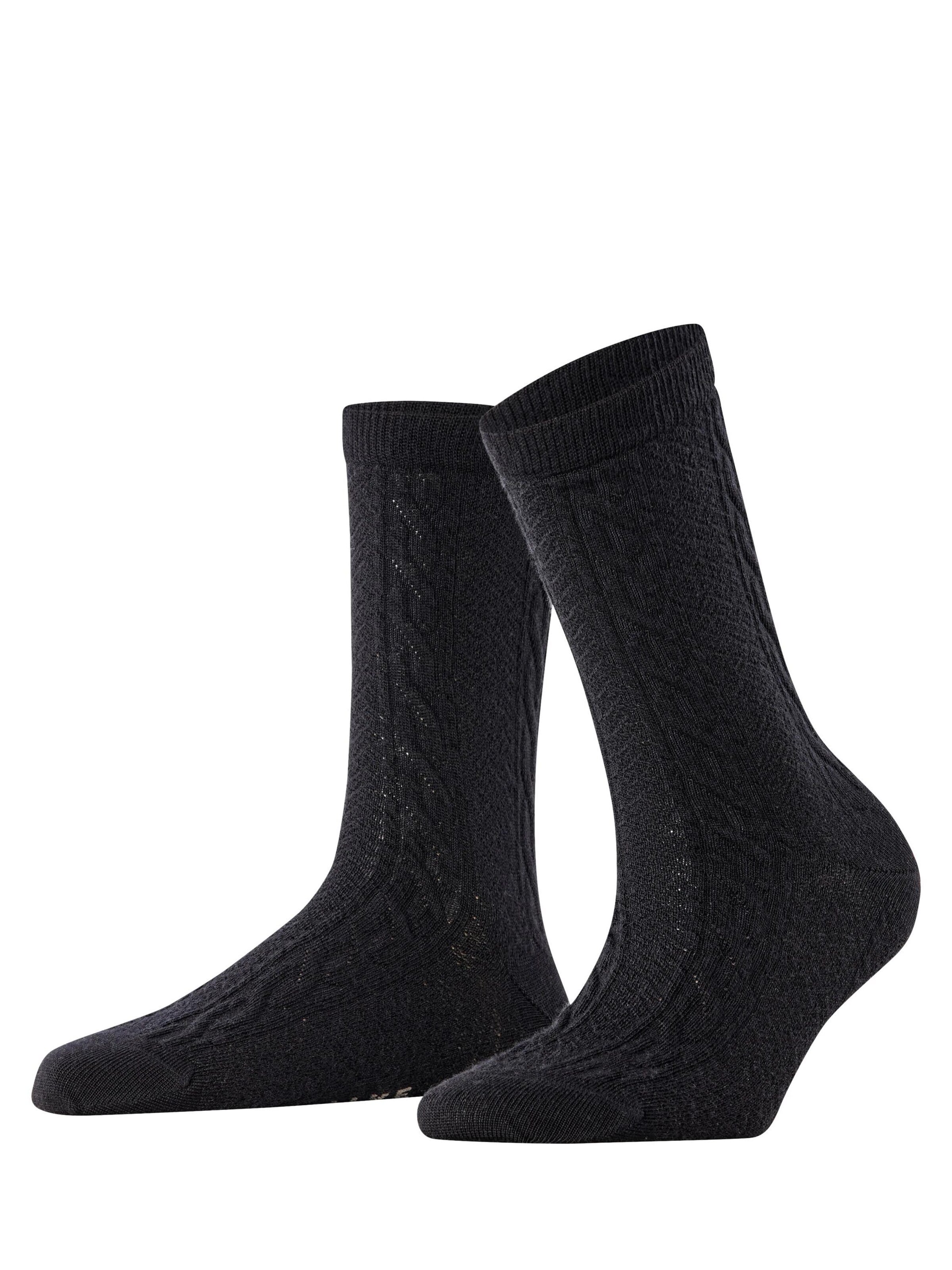 FALKE Socken 'Declivity'‌‌‌‌ in Schwarz: Vorderseite