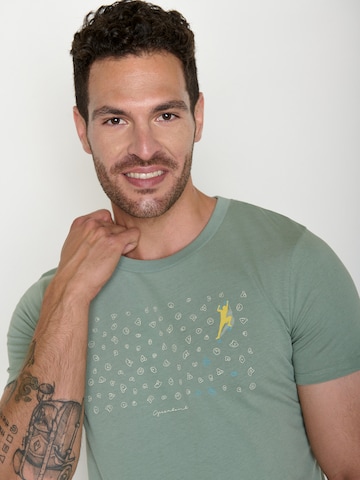 T-Shirt 'Guide Lifestyle Boulderer' GREENBOMB en vert