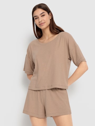 LSCN by LASCANA Shorty in Beige: front