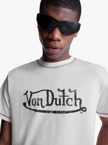 Bershka Shirt 'VON DUTCH' in White