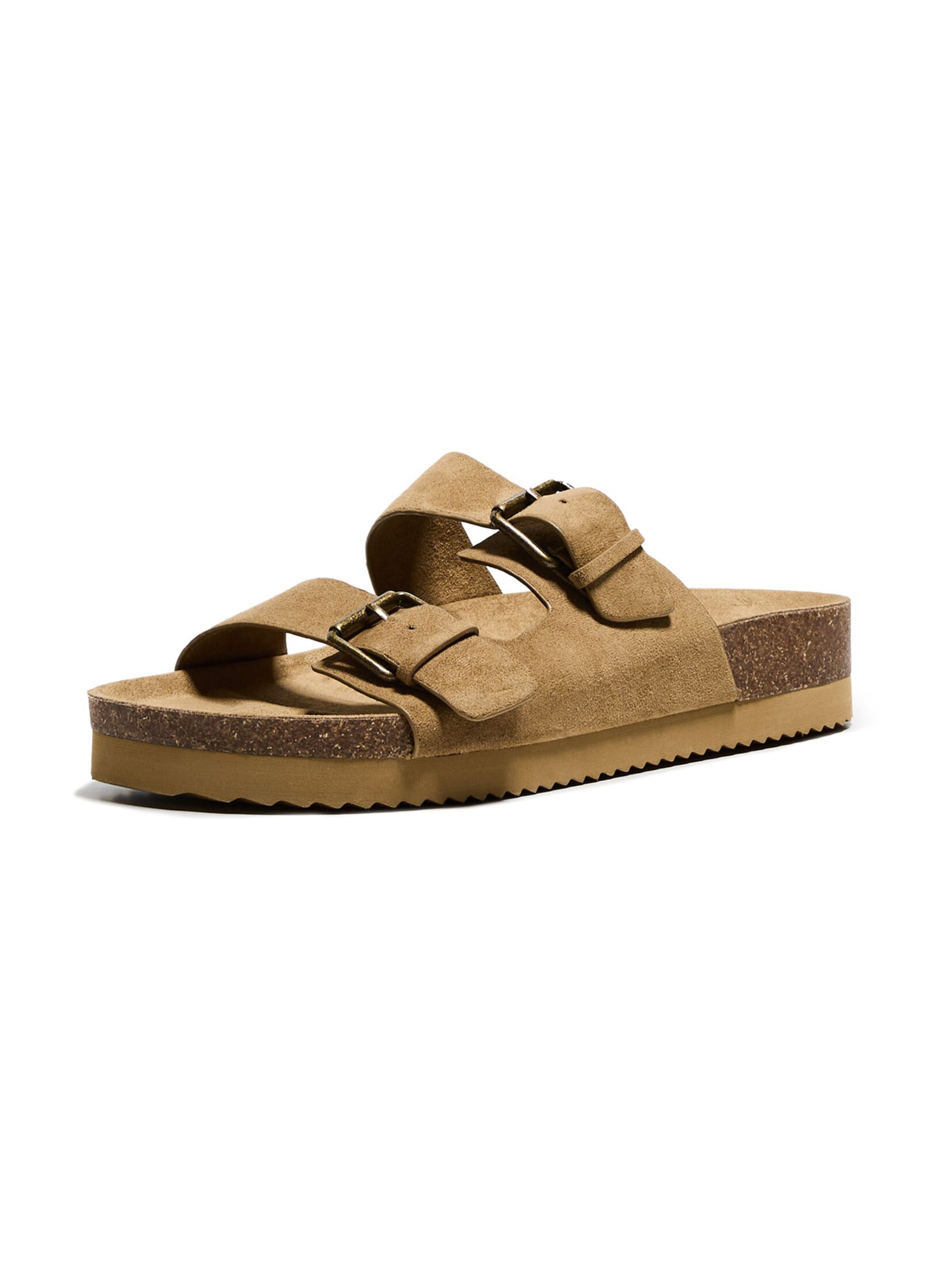 Bershka Pantolette in camel, Produktansicht