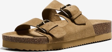 BershkaNatikače s potpeticom - bež boja: prednji dio