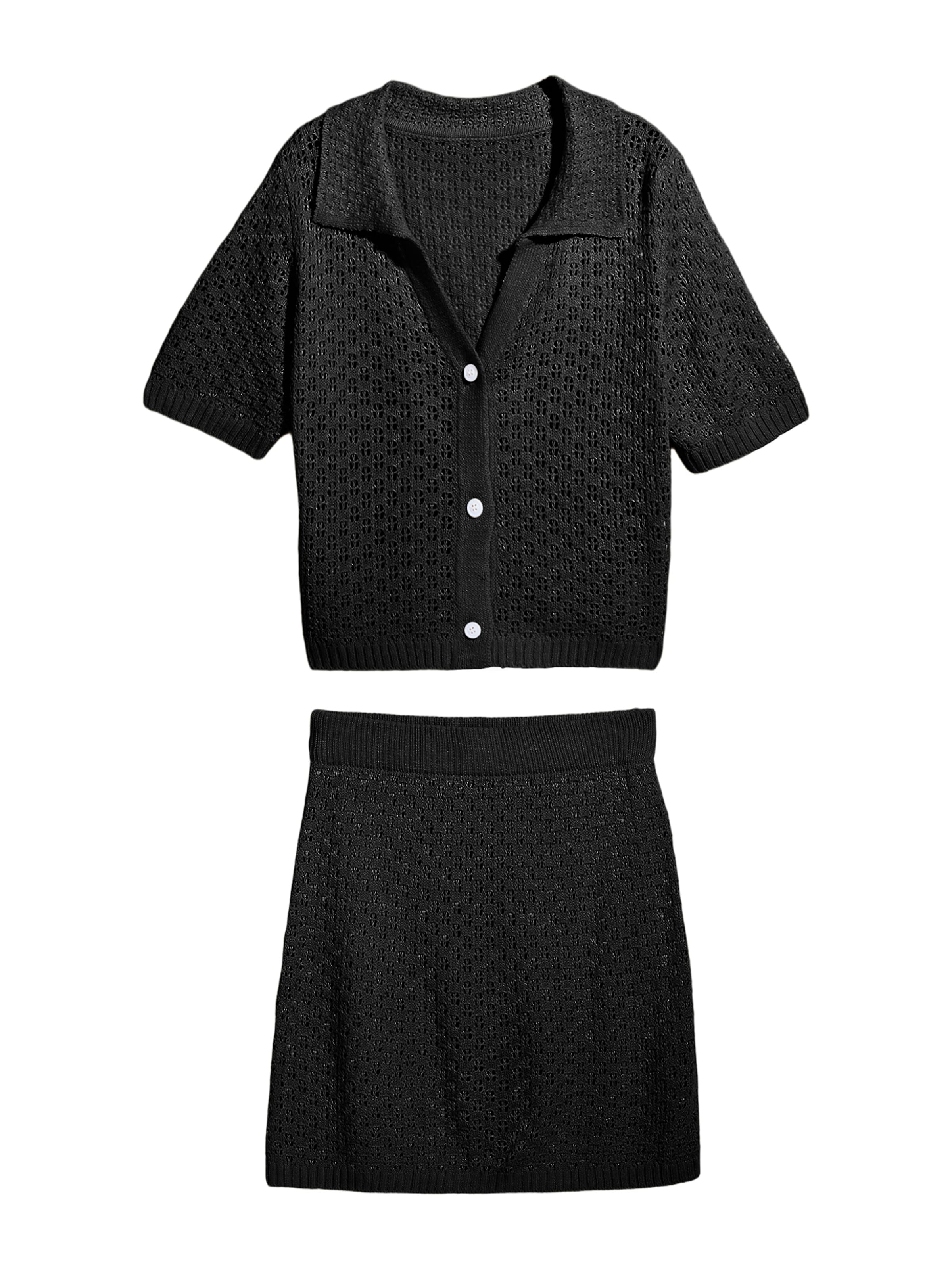 Imily Bela Kostim | črna barva: sprednja stran