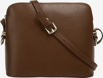 Sac à bandoulière Cluty en marron : devant